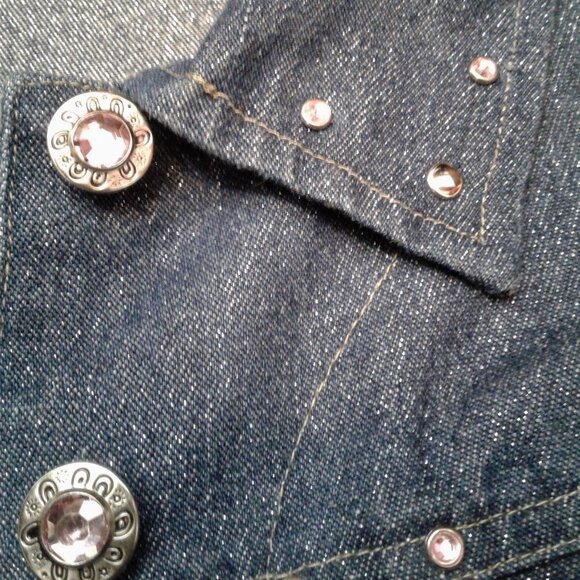 Sparkle Denim Jacket by Me and You SZ 18/20 - Picture 11 of 16